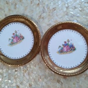 Taylor Smith Taylor 22K Gold Vintage Plates